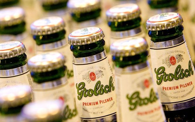 Bierbrouwer Grolsch schrapt de komende jaren tachtig banen bij de hoofdvestiging in Enschede. Foto ANP