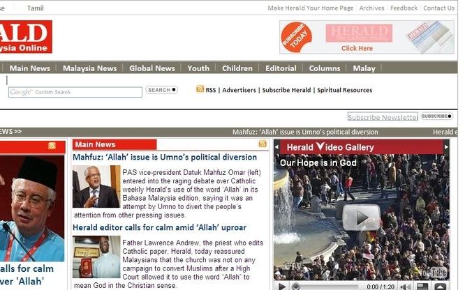 KUALA LUMPUR - De website van The Herald werd afgelopen dagen twee keer gehackt. Foto RD