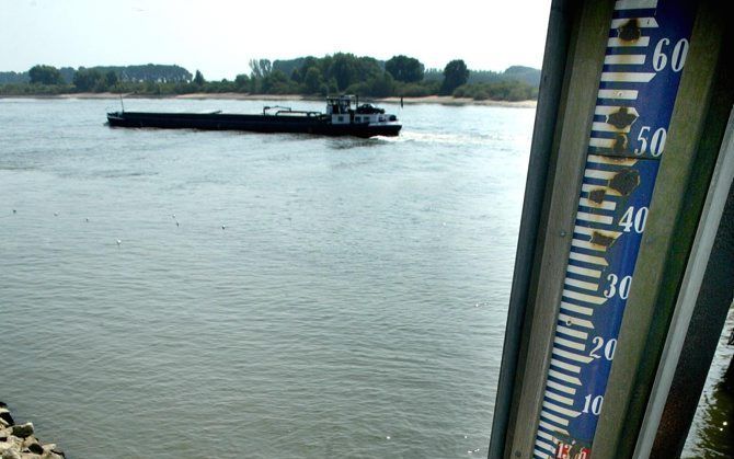 Waterstand bij Lobith.  Foto ANP