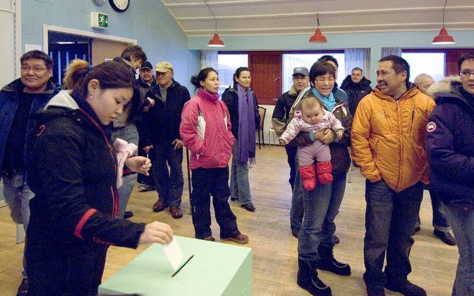 Referendum in Nuuk, Groenland. Foto EPA