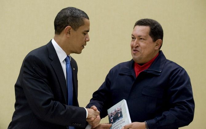 Obama en Chavez. Foto EPA