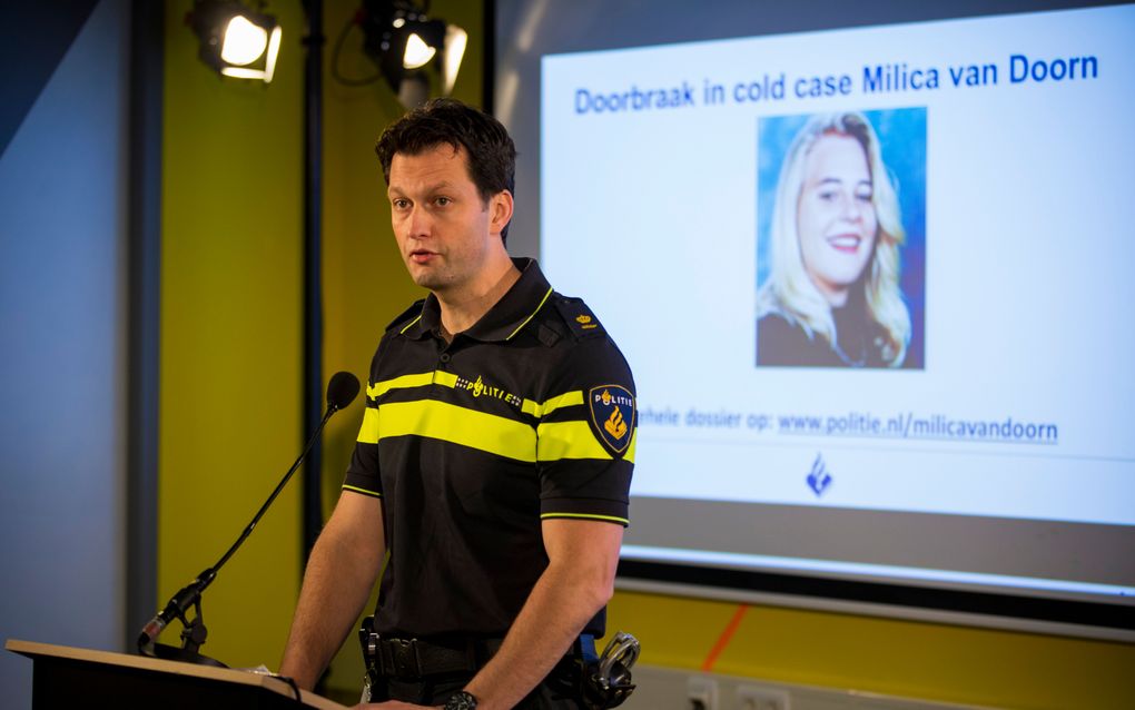 Rob van Bree van de politie tijdens een persconferentie over de aanhouding van een verdachte in de moord- en verkachtingszaak Milica van Doorn. beeld ANP