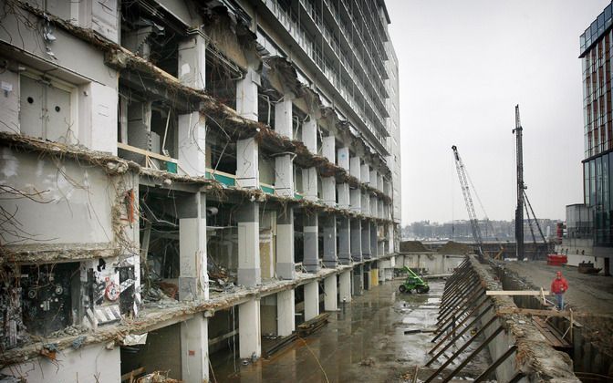 De legionella–uitbraak in het Post CS–gebouw in Amsterdam heeft vervelende gevolgen gehad. foto ANP