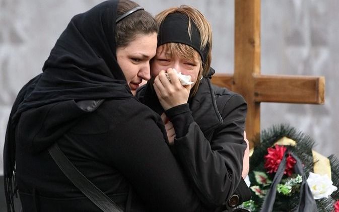 Verdriet na de aanslagen in Moskou. Foto EPA