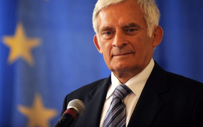 De nieuwe voorzitter van het Europees Parlement, de Poolse protestant Jerzy Buzek. Foto EPA