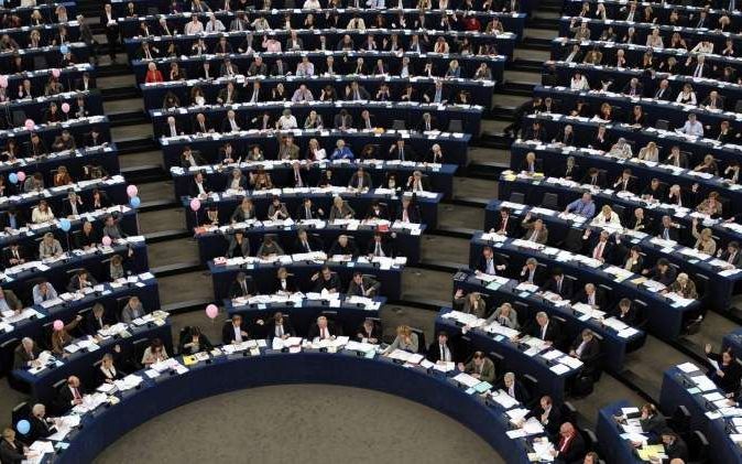 Europees Parlement in Straatsburg tijdens de stemming. Foto EPA