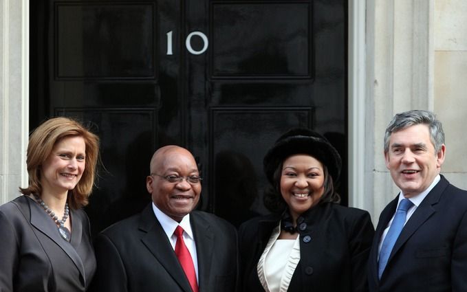 Zuma ontmoet de Britse premier Brown. Foto EPA