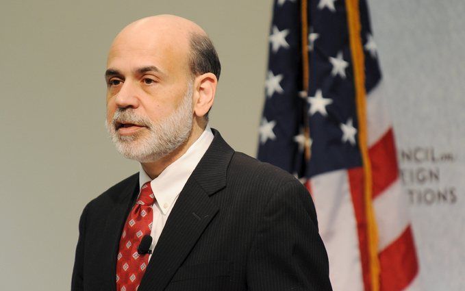 De Amerikaanse centralebankpresident Ben Bernanke rept over economisch herstel. Nederlandse economen vinden dat wat voorbarig. Foto EPA