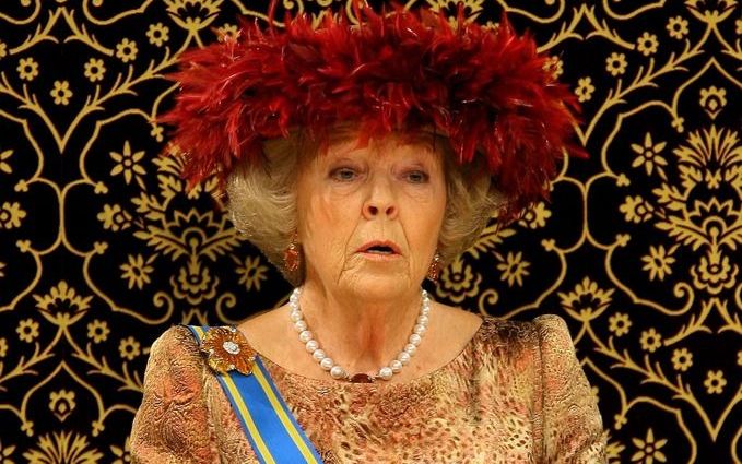 Koningin Beatrix leest de troonrede. Foto ANP