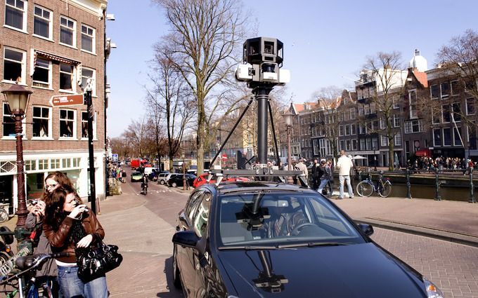 De Google Streetview camera op de Amsterdamse Prinsengracht. Foto ANP