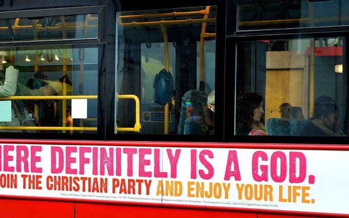 Busreclame in Londen. Foto EPA