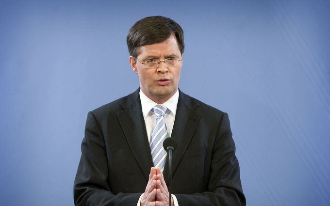 Premier Balkenende houdt een feestrede ter gelegenheid van het 25 jarig bestaan van Slachtofferhulp Nederland. Foto ANP