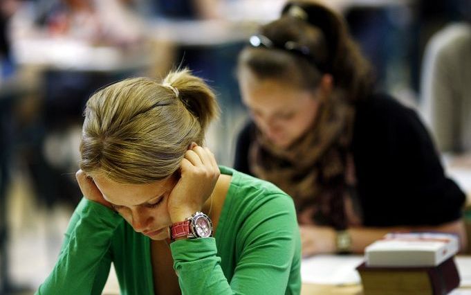 Zo´n 1200 leerlingen doen vanaf maandag eindexamen in een of meer vakken. Foto ANP