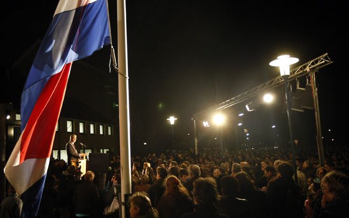 De stille tocht voor de vermoorde Dirk Post. Foto ANP