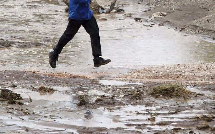 Noodweer in de omgeving van het Spaanse Málaga. Foto EPA