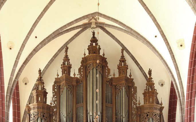 Het Hans Scherer-orgel uit 1624 in Tangermünde.                Beeld Aeolus