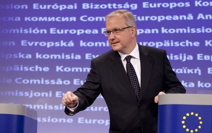 Eurocommissaris Rehn. Foto EPA.