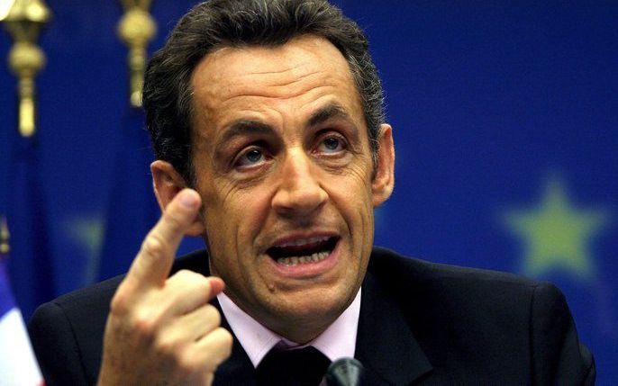 BRUSSEL - De Franse president Sarkozy ziet tekenen van herstel in het financiële systeem. Hij zei dat donderdag in Brussel, waar de regeringsleiders van de 27 EU-landen bijeen waren. Foto EPA