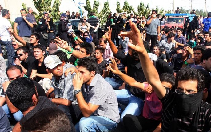 Demonstratie tegen het regime eerder dit jaar in Teheran. Foto EPA