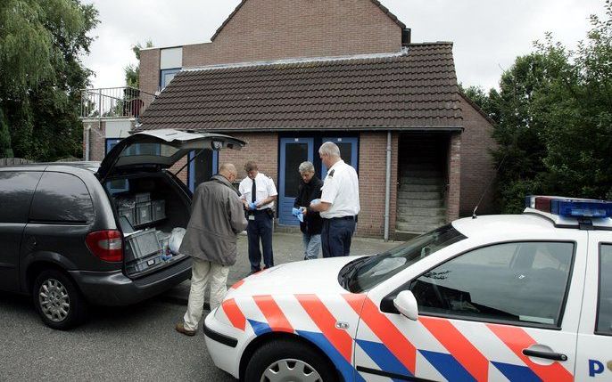 Forensisch onderzoek op de moordlocatie. Foto ANP.