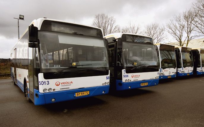 APELDOORN - FNV Bondgenoten wil dat vervoerbedrijf Veolia maatregelen treft om de veiligheid van de buschauffeurs te vergroten. Foto ANP