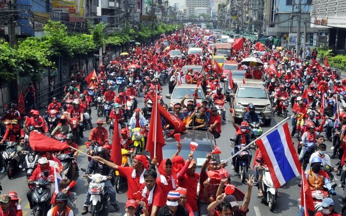 Demonstranten in Bangkok. Foto EPA