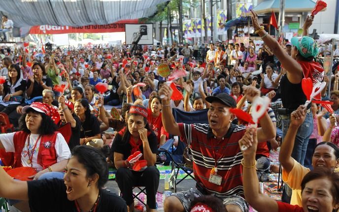 BANGKOK - De roodhemden. Foto EPA