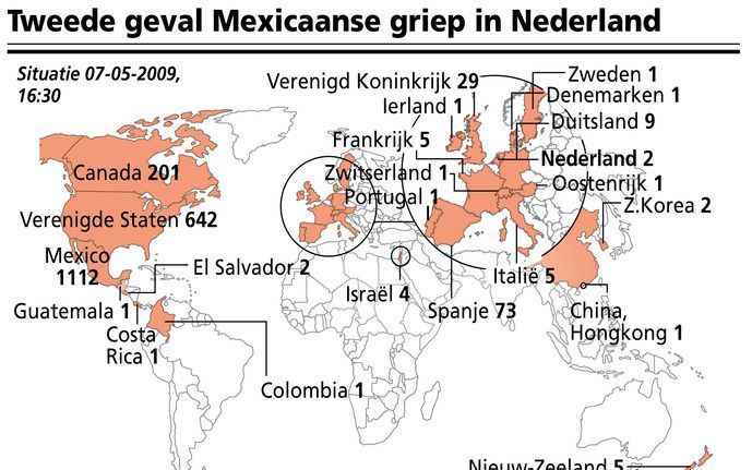 In de Verenigde Staten is donderdag een vierde sterfgeval als gevolg van de Mexicaanse griep gemeld. foto Intergraphic