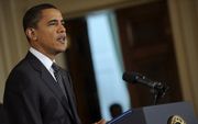WASHINGTON - De Amerikaanse president Barack Obama heeft dinsdag een interview gegeven aan de Arabische zender al–Arabiya. Het was voor het eerst sinds zijn aanstelling als president dat hij met een Arabisch medium sprak. Foto EPA
