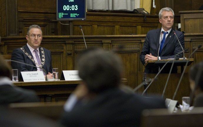 ROTTERDAM – Voorzitter Gerrit van de Kamp van de politiebond ACP stelt de rol van de Rotterdamse burgemeester Aboutaleb als korpsbeheerder in de regio Rotterdam–Rijnmond ter discussie. Foto ANP