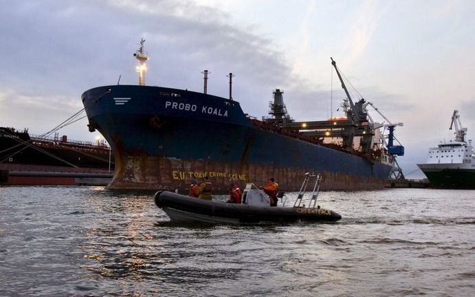 GENEVE - Het gifschip Probo Koala. Foto EPA