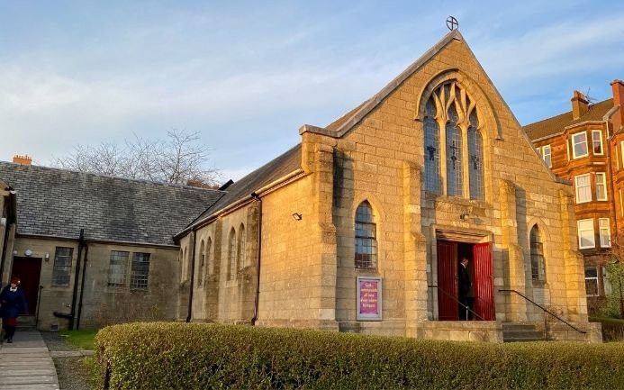 Partick Free Church (continuing) in Glasgow. beeld Leo Rees-Evans