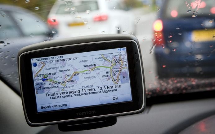 De maker van navigatiesystemen TomTom heeft in het laatste kwartaal van 2009 een operationeel resultaat geboekt van 113 miljoen euro, een stijging van ruim 60 procent ten opzichte van een jaar eerder. Foto ANP