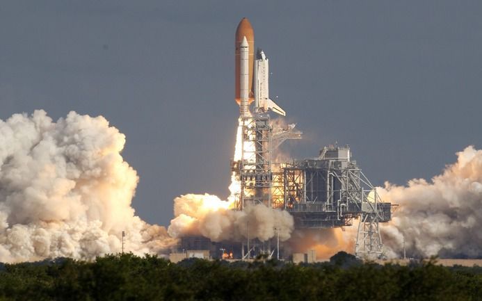 Spaceshuttle Atlantis wordt maandag gelanceerd. Foto EPA