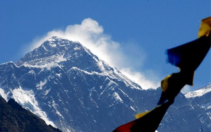 De Mount Everest: 8848 meter hoog. Foto EPA