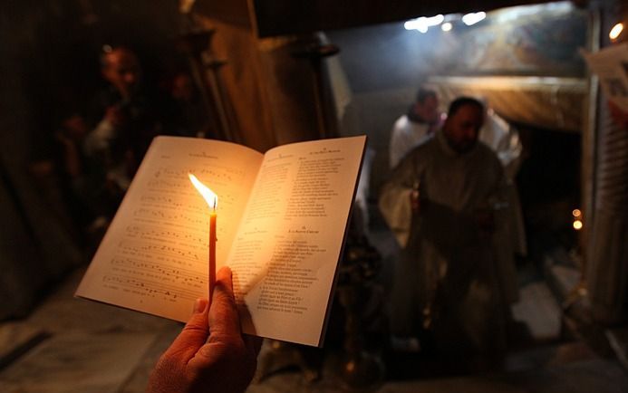 Afrikaanse christenen bezoeken de Geboortekerk. Foto EPA