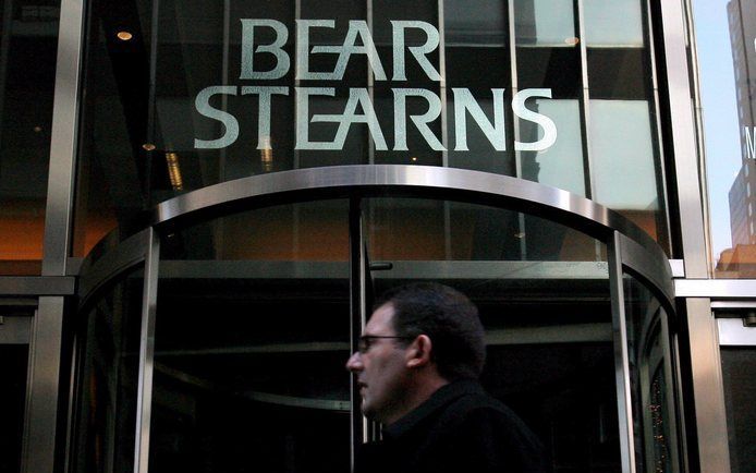 Bear Stearns is zondagnacht overgenomen door branchegenoot JP Morgan Chase. Foto EPA