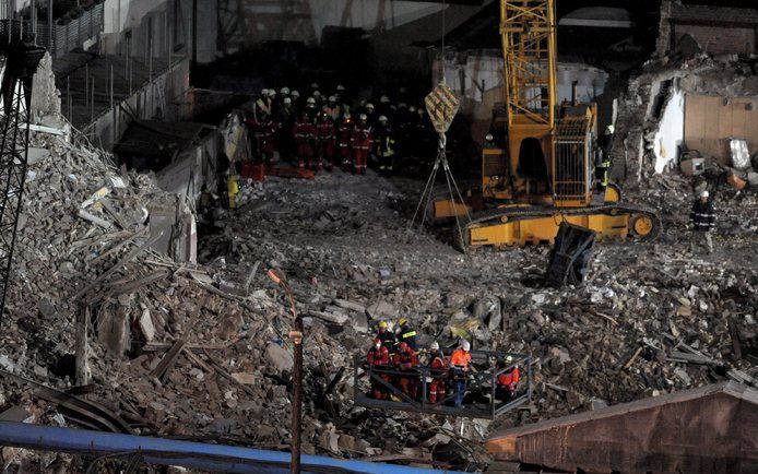 KEULEN - Het stoffelijk overschot van de laatste persoon die na de instorting van het Historische Stadsarchief van Keulen werd vermist, is teruggevonden en geïdentificeerd. Foto ANP