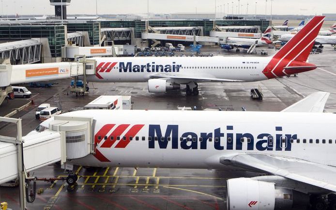 SCHIPHOL - Toestel van Martinair glijdt van baan. Foto ANP