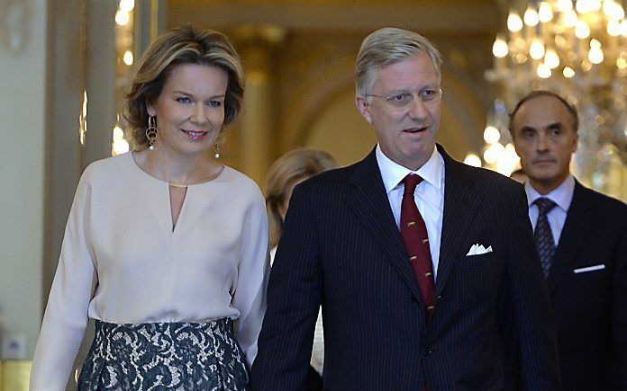 De Belgische koning Filip en koningin Mathilde. beeld AFP