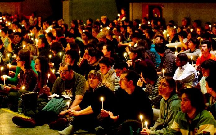 Een foto van de Taizé-conferentie vorig jaar in Rotterdam. Foto ANP