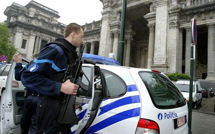 Politie in Brussel. - Foto EPA