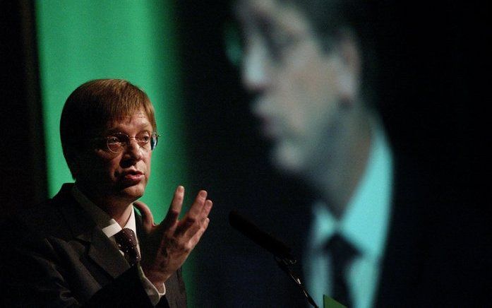 Onder leiding van interim–premier Verhofstadt heeft de Belgische regering een akkoord bereikt over de begroting van 2008. Foto ANP