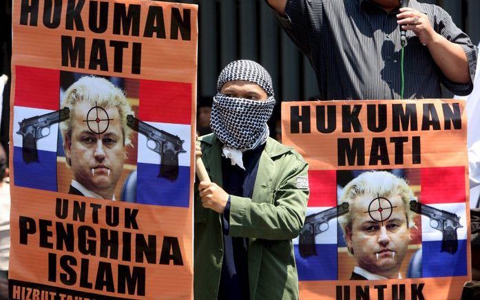 JAKARTA - Protesten tegen Wilders in Jakarta. Foto EPA