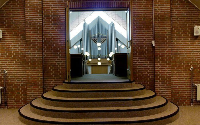 GOUDA – De gereformeerde gemeente in Nederland te Gouda bestaat deze maand honderd jaar. Foto: de gemeente beschikt over een orgel van orgelmaker Fonteyn en Gaal. Foto RD, Sjaak Verboom