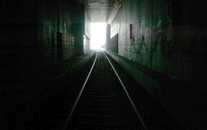 Interieur van de tunnelbak bij Zevenaar. Foto ANP