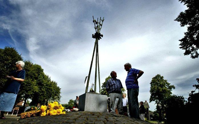 Monument in het Limburgse Heibloem ter nagedachtenis aan Nicky Verstappen. Foto ANP