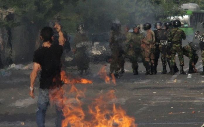 Rellen in Iran, vorige maand. Foto EPA