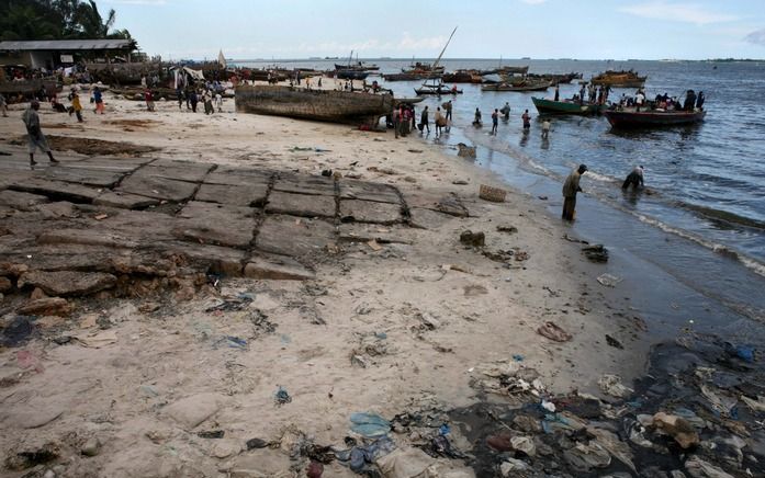 Dar es Salaam aan de Indische oceaan, Tanzania. Foto EPA