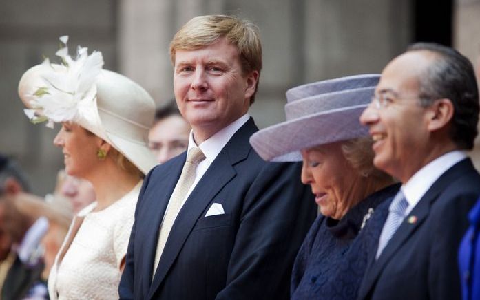 MEXICO-STAD - Prins Willem-Alexander bij het Nationaal Paleis in Mexico-stad. De koningin, prins Willem-Alexander en prinses Maxima zijn van 3 tot en met 6 november op staatsbezoek in Mexico. Foto ANP